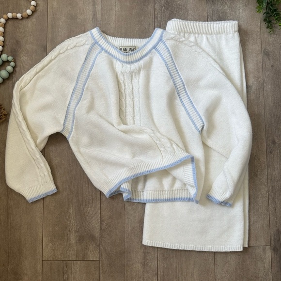 Sweet Baby Jane White and Blue Skirt Set - Picture 6 of 16